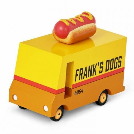 Koka hotdogu kravas automašīna